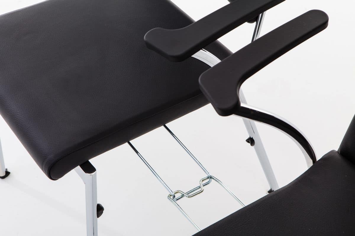 Evosa Congress 08/5A, Stackable metal chair, produced in EC, flexible back, and conference rooms