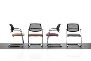 Samba Air 01, Visitor chair with mesh backrest, for meeting room