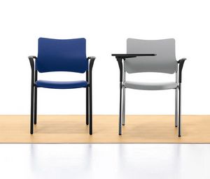Urban Plastic 02, Stackable chair in metal and polypropylene, for meeting room