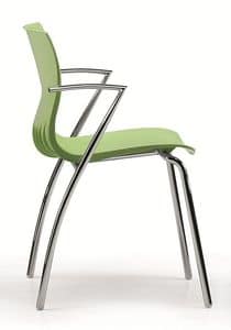WEBBY 334, Stackable chair with nylon shell, in various colors