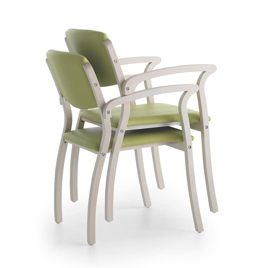Silver Age 03 P, Stable chair with armrests, robust, for waiting room