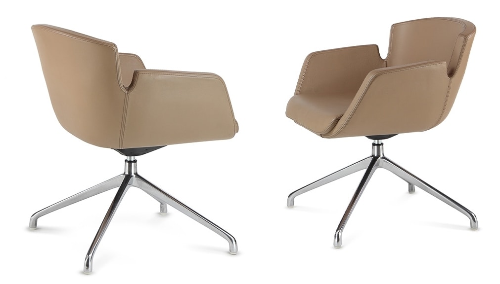 NUBIA 2906, Swivel leather chair