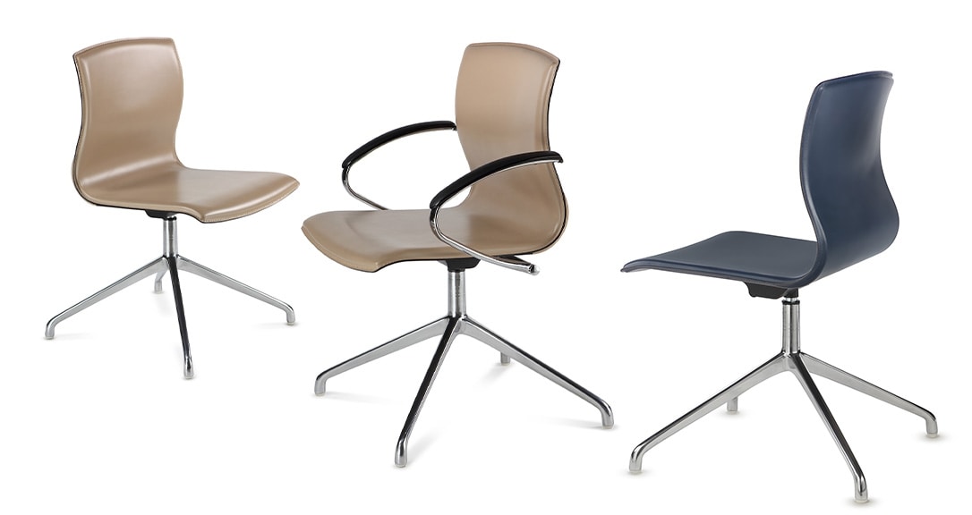 WEBTOP 398, Modern chair with chrome base