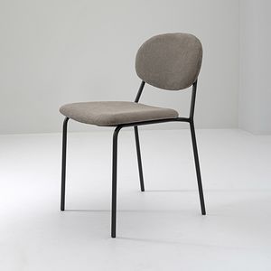 Alfetta, Stackable chair, in tubular metal, padded
