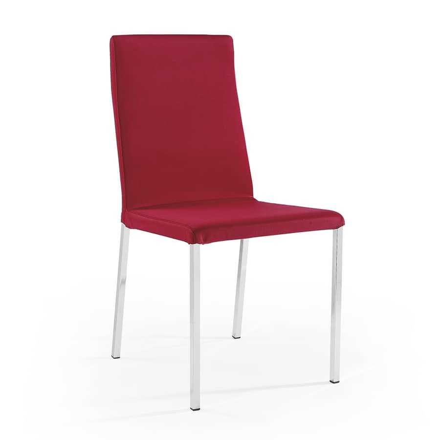 Ares removable upholstery chromed, Removable chair, ideal for restaurants and bars