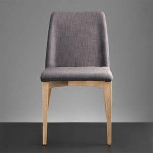 ART. 302 DESIRE LE, Wooden chair for coffee bar, upholstered chair for home