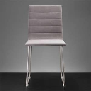 ART. 303/SL CELINE, upholstered metal chair bar, leather or fabric chair home