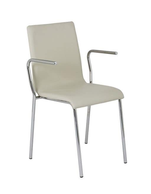 Art.Linz armchaire with arms, Chair with armrests for contract and home use