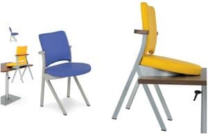 Art.Woox 3, Chair in painted aluminum or iron, customizable