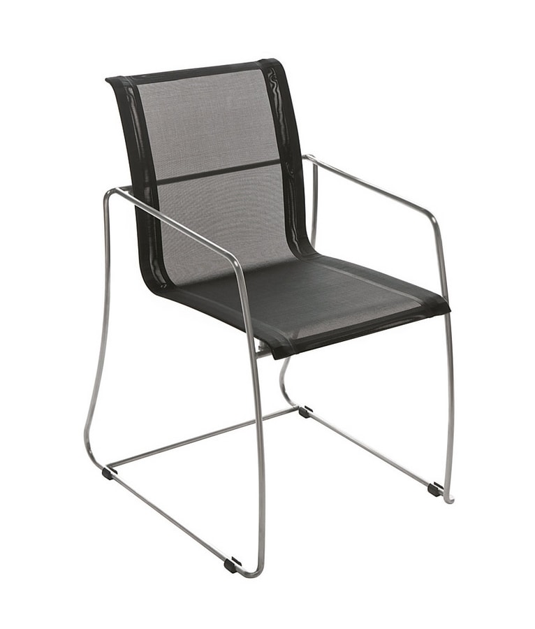 Avalon 5313, Chair with sled base, mesh seat