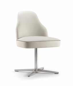 CHICAGO SIDE CHAIR 015 S X, Chair with metal cross base