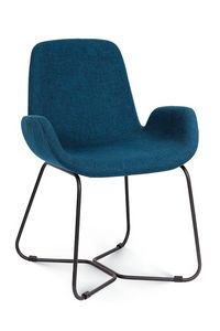 Cora, Upholstered chair with sled base