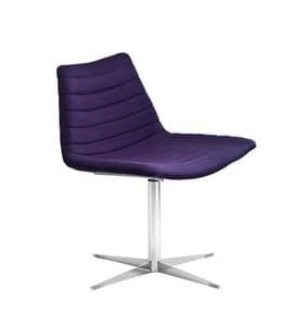 Cover ATT, Chair with metal base, suited for bars and offices