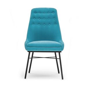 Danielle 03615K, Metal chair with buttoned backrest