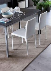 Diva, Leather chair ideal for modern kitchens