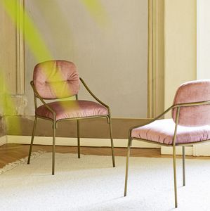 Divina, Upholstered metal tubular chair