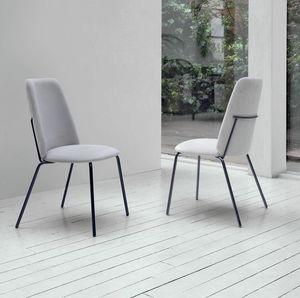 EASY SE1B9, Metal chair covered in soft microfibre
