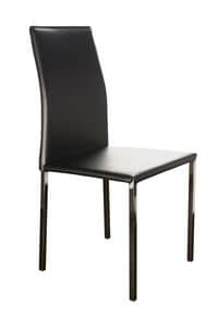 Follina black chrome, Chair suited for modern environments