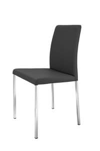 Follina chrome, Leather chair suited for restaurants or bars