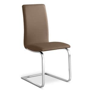 GENOVA, Chair with chrome sled base, modern office