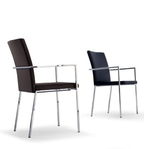 Gladys chair with armrests, Metal chair with armrests
