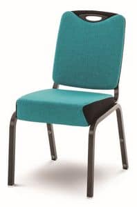 Inicio 09/4H, Chair with fire retardant padding, stackable, for conference rooms