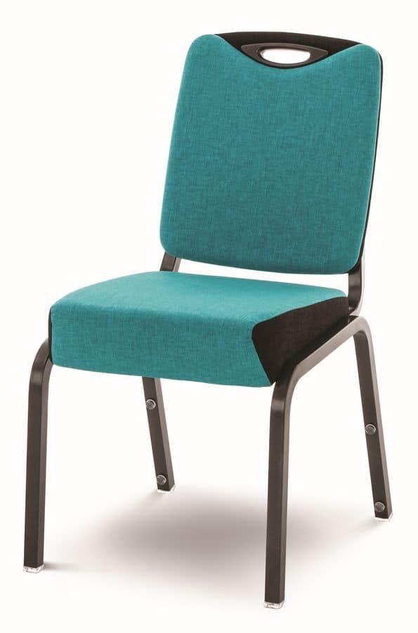 Inicio 09/4H, Chair with fire retardant padding, stackable, for conference rooms