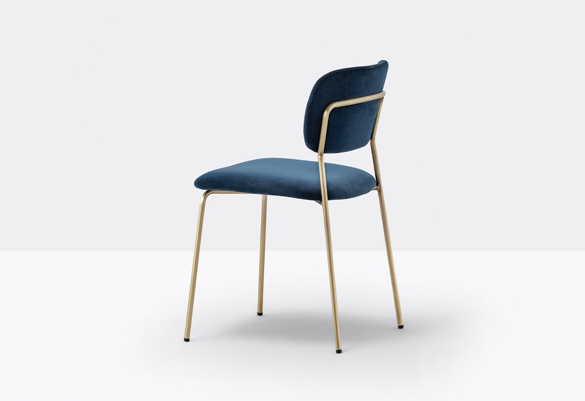 Jazz, Padded chair with light steel structure