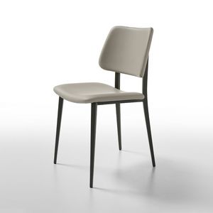 Joe, Padded metal chair, versatile and elegant