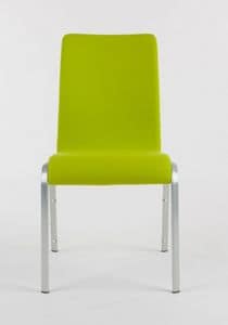 Mendola 07/1, Comfortable chair for bars, aluminum structure, anatomic
