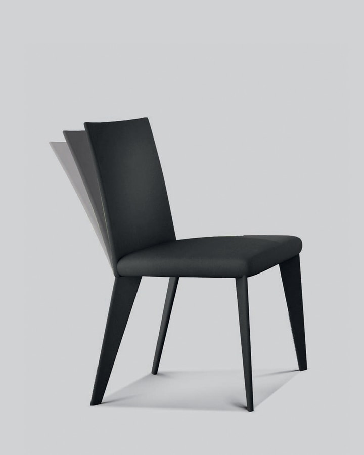MIA, Upholstered chair, with clean and essential lines