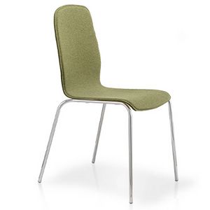 Mil� Up, Upholstered chair with steel legs