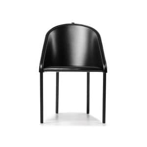 Palio chair 1220-00, Chair covered in leather, for Living room