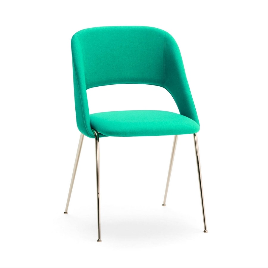 Rainbow SE, Metal chair, upholstered