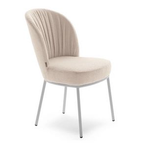Rose 03910, Metal chair, padded, with pleated upholstery