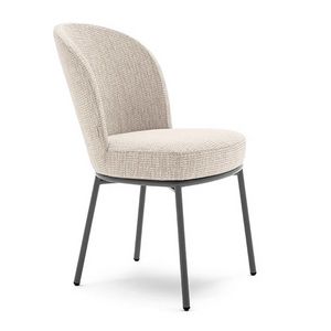Rose 03911, Metal chair, padded, with a contemporary design