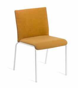 Teckel UPH, Stackable metal chair, padded