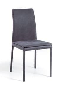 Treviso Top high/low, Padded metal chair, stackable and removable