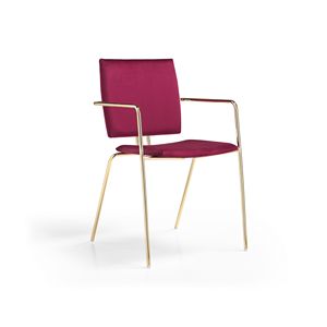 Twin, Modern padded chair, with steel frame