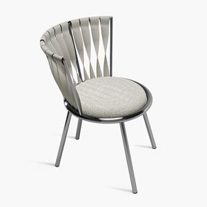 Twist chair, Steel chair, with padding suitable for outdoor use