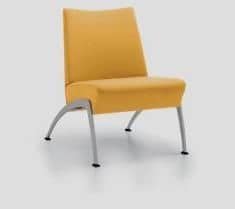 VIVA 461, Upholstered chair with metal legs ideal for waiting areas