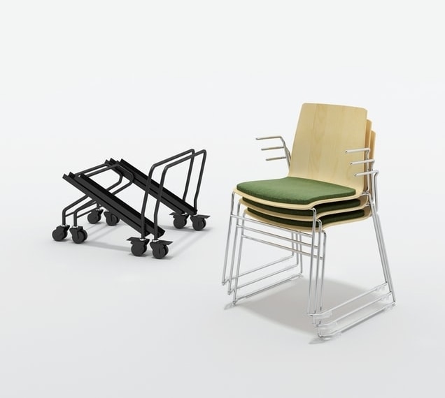 WOODY, Chair with elegant and contemporary structure in steel rod