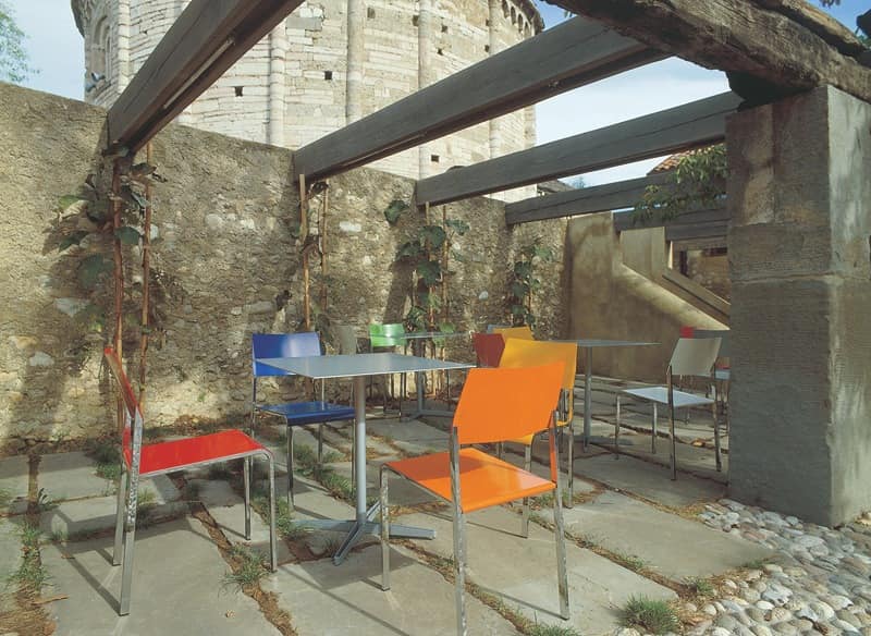 Margherita, Metal chair, stackable, colorful, available for outdoors
