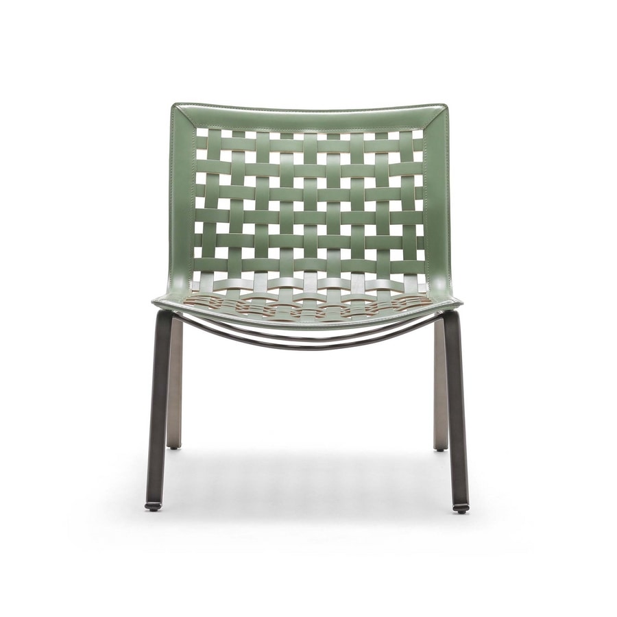 Net W, Lounge chair in leather