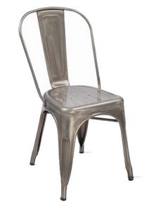 Twix, Stackable chair in galvanized metal