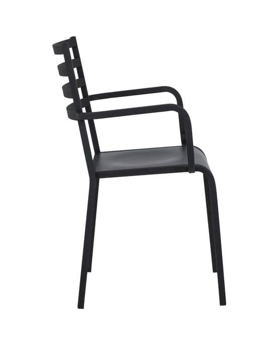 Art.Macrì Indoor armchaire with arms, Metal chair with armrest for indoor use