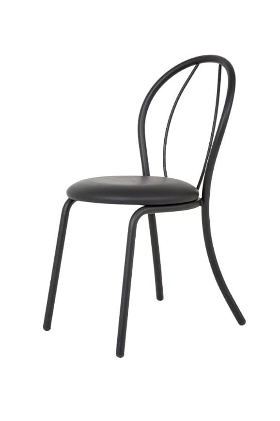Art.Kris 2, Chair in painted and curved metal, for contract use