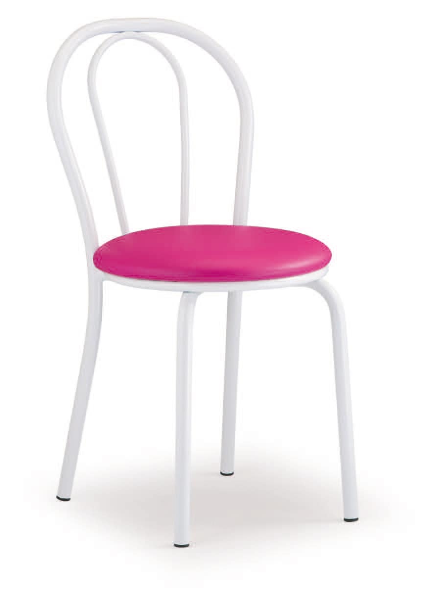 SE 025, Basic metal chair, upholstered seat, for bar snacks
