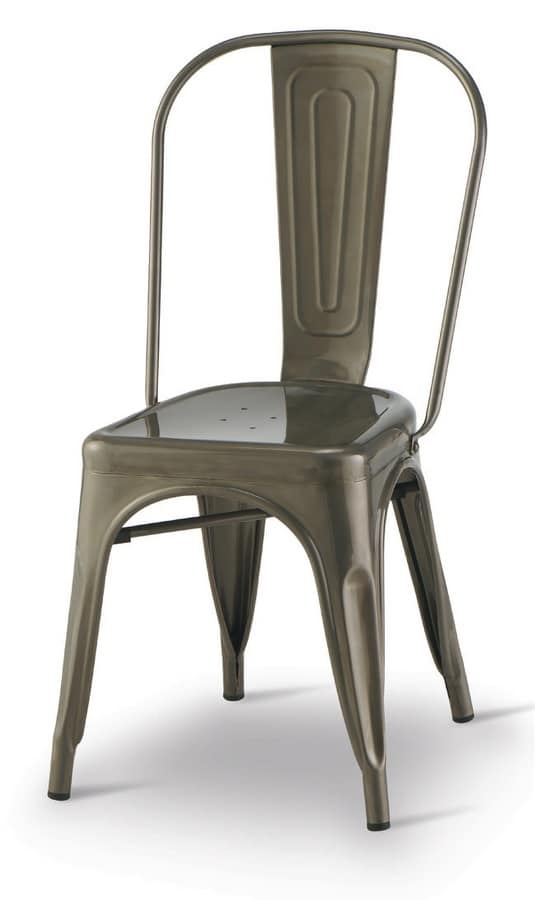 SE 500 / INT, Painted metal chair, stackable, for restaurants
