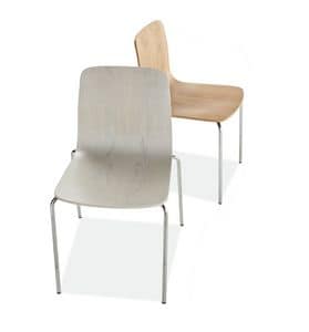 Area 8301-8302-8303, Wooden chair with metal legs, customizable